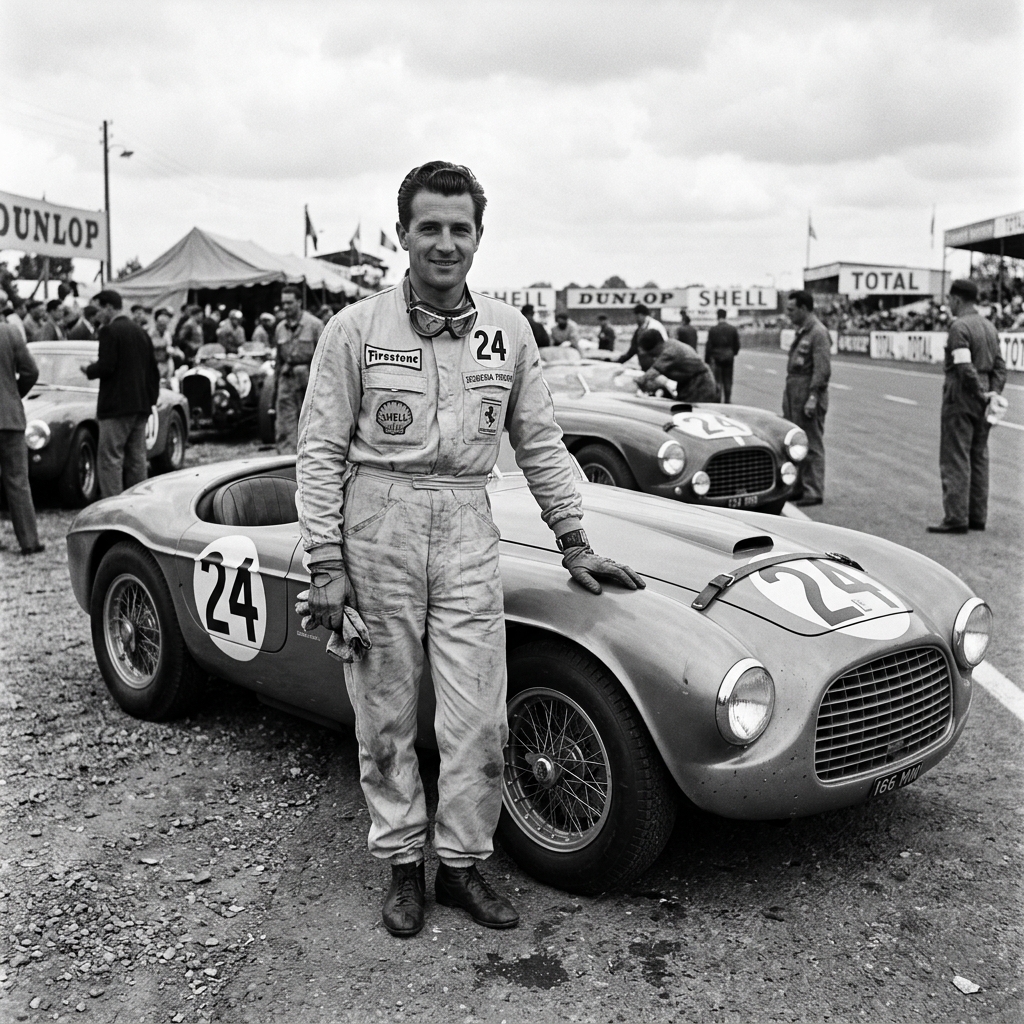 Olivier Gendebien et sa Ferrari